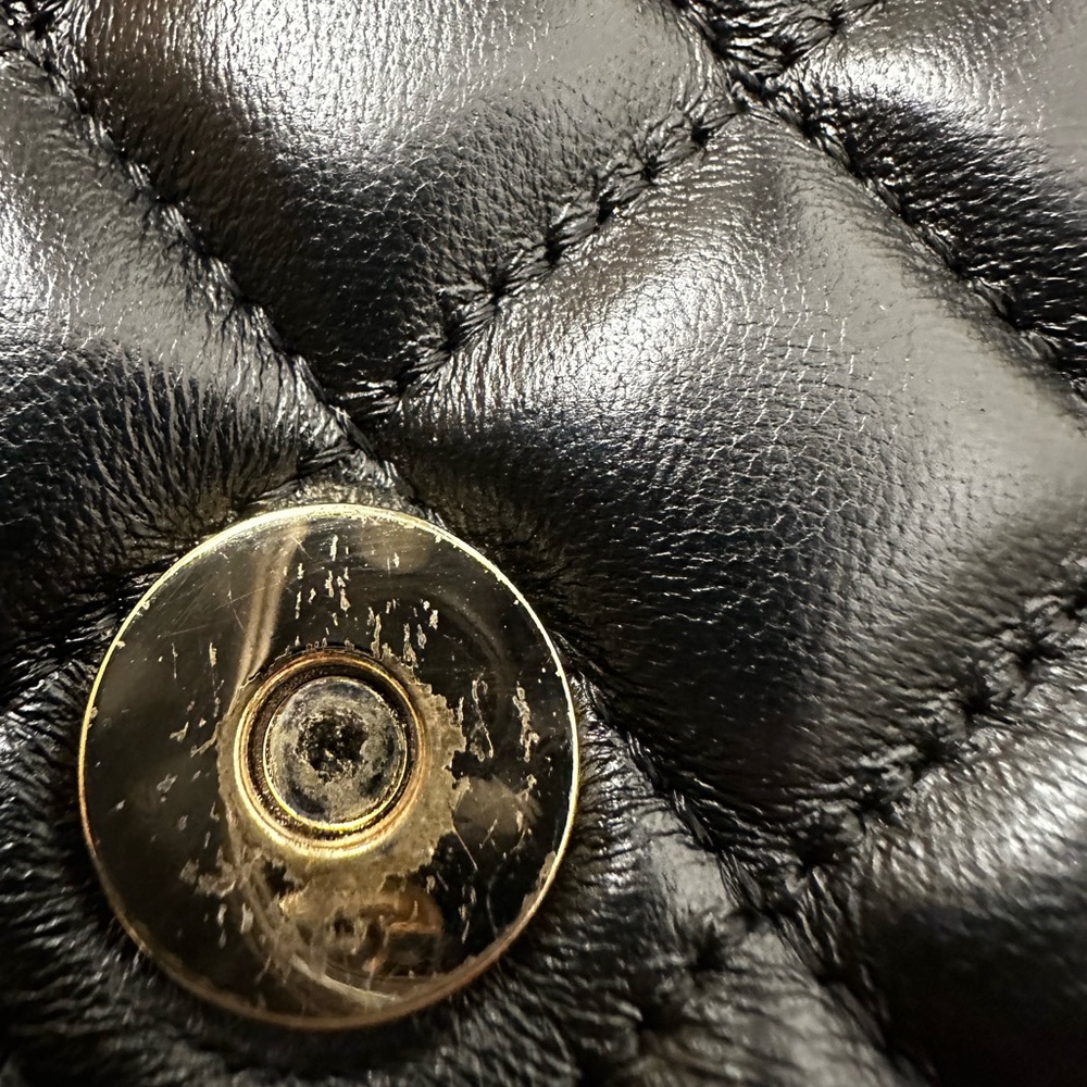Versace Black Quilted Crossbody Bag with Gold Accents - Picture 14 of 17